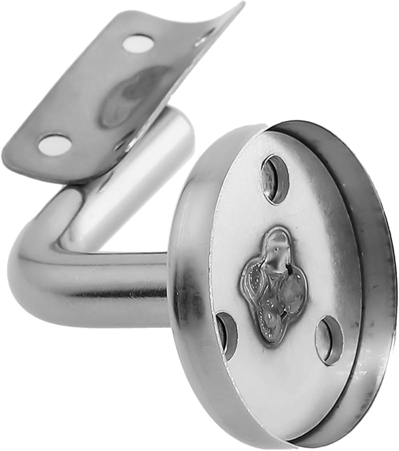 قوس درابزين من الفولاذ المقاوم للصدأ لدعم درابزين الزجاج على الجدران والسلالم، فضي، مقاس 1 2x6x6 سم - Image 5