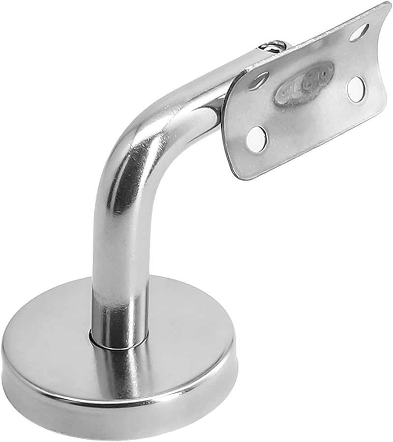 قوس درابزين من الفولاذ المقاوم للصدأ لدعم درابزين الزجاج على الجدران والسلالم، فضي، مقاس 1 2x6x6 سم - Image 4