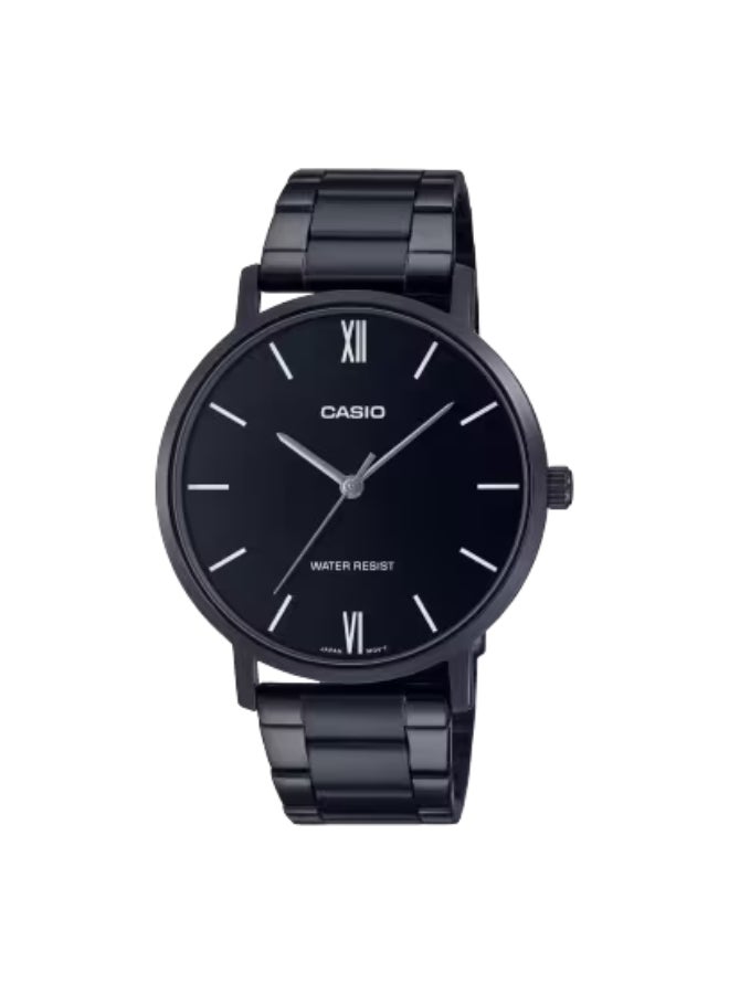 CASIO Men's Stainless Steel Analog Watch MTP-VT01B-1BUDF - 40 mm