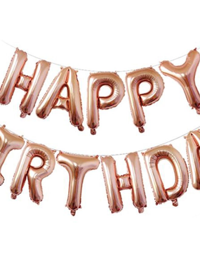 NIBEMINENT 13-Piece Happy Birthday Letters Foil Balloon Set 16inch - Image 2