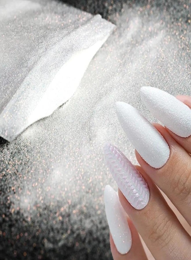 Bellecrey 0.2mm White Fine Ultra Fine Nail Paillette Powder Festival Nail Art Glitters Iridescent Dust White Sequins Shiny Nail Pigment for Nail Art Resin DIY Decorations - Image 5
