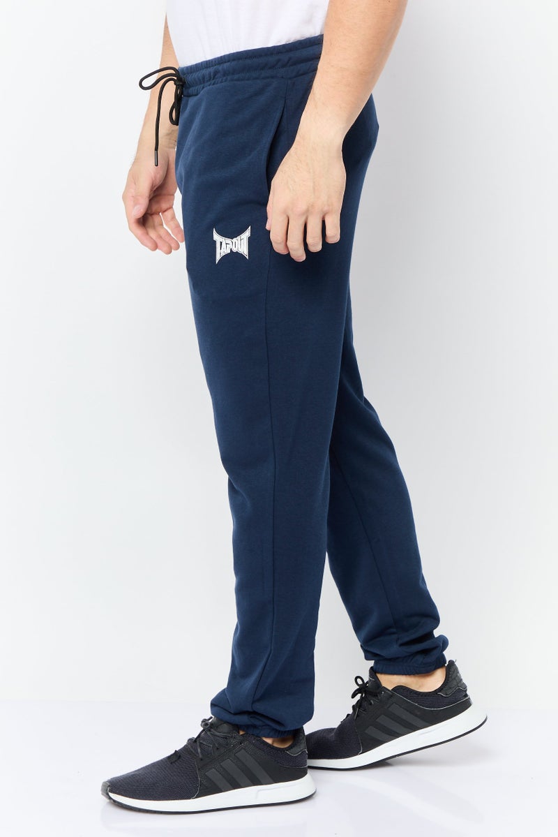 TapouT Men Regular Fit Drawstring Brand Logo Jogger Pants, Navy  - Image 3