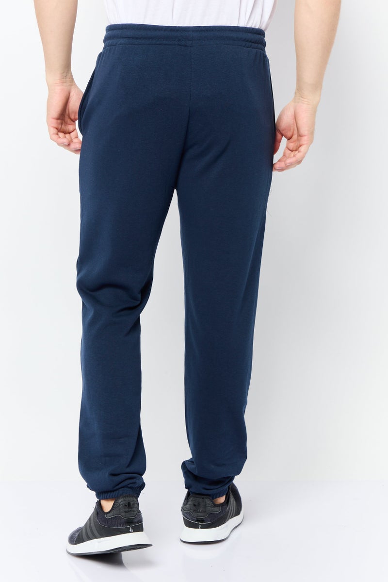 TapouT Men Regular Fit Drawstring Brand Logo Jogger Pants, Navy - Image 4