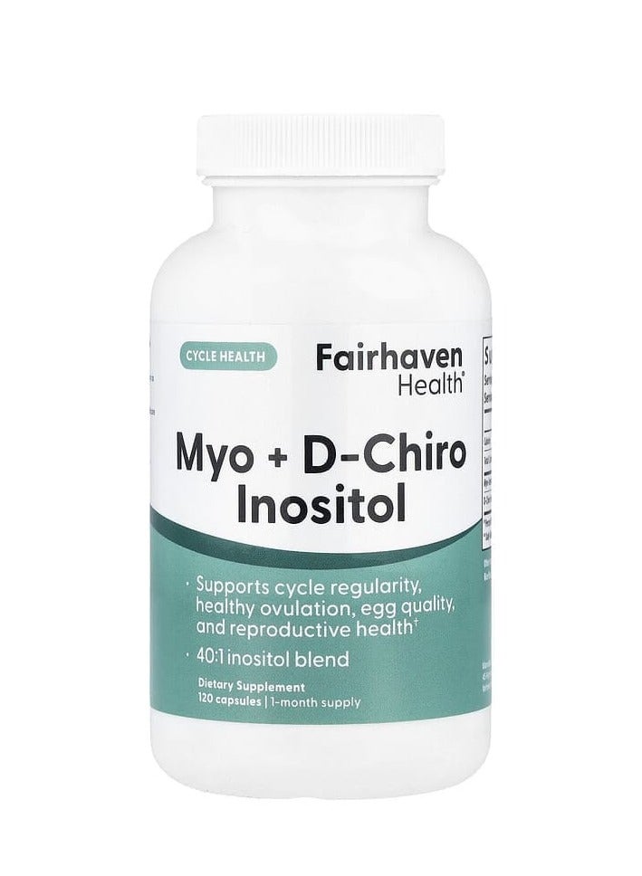 fairhaven health Myo + D-Chiro Inositol 120 Capsules  - Image 1