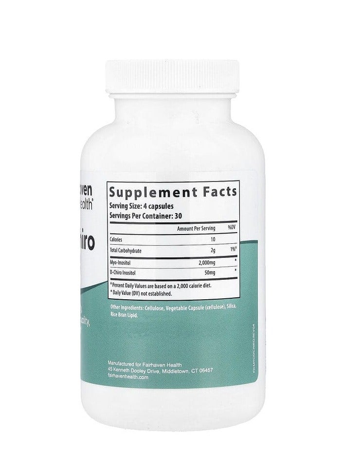 fairhaven health Myo + D-Chiro Inositol 120 Capsules  - Image 2