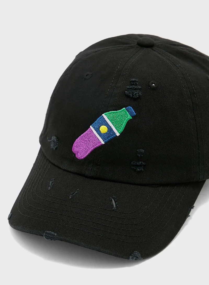 Seventy Five Quirky  Bottle Curve Peak Cap