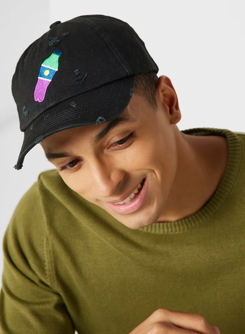 Seventy Five Quirky  Bottle Curve Peak Cap