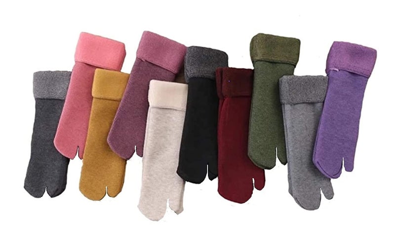 INFISPACE® Boys & Girls Age-wise Warm Winter Thick Fleece Fur Socks with Thumb (Pack of 4 Pair) (9-12 Year) - Image 1