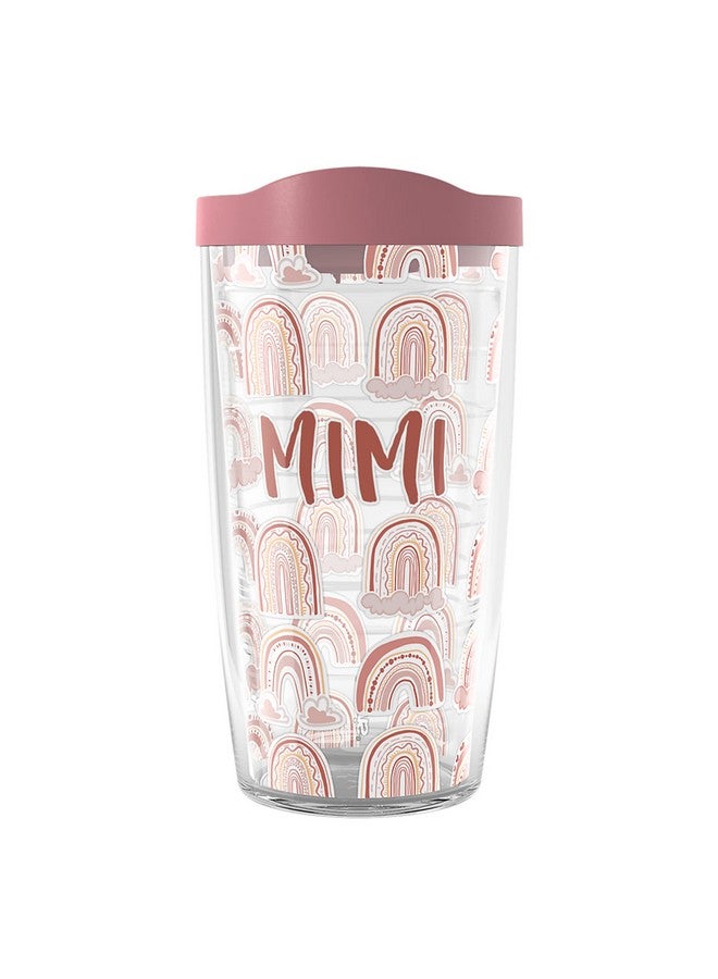 Tervis BOHO Rainbow Mimi Made in USA Double Walled Insulated Tumbler Travel Cup Keeps Drinks Cold & Hot, 16oz, Mimi - Image 1