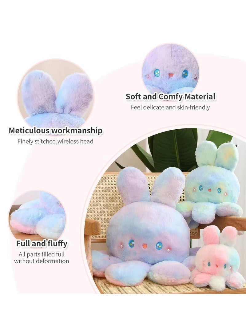 SYOSI New Reversible Octopus Bunny Plushie,  Tie-Dye Stuffed Animal Pillow, Easy to Clean, Machine Washable,  Soft Plush for Girls and Boys, Gifts for Kids (7.87in/20CM) - Image 4