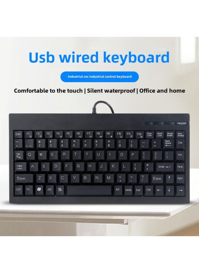 Generic - Industrial Cabinet Keypad Industrial Cnc Machine Tool PS2 Round Port Usb Equipment Special Anti-interference Anti-static Ultra-thin-Color:C-59BUSB Keyboard Black - Image 1