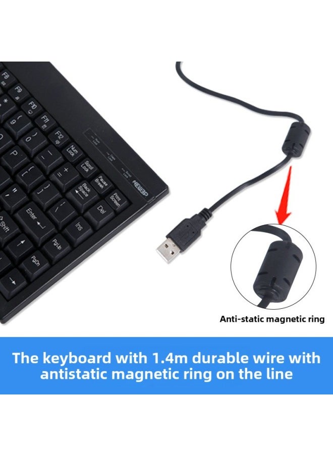 Generic - Industrial Cabinet Keypad Industrial Cnc Machine Tool PS2 Round Port Usb Equipment Special Anti-interference Anti-static Ultra-thin-Color:C-59BUSB Keyboard Black - Image 1