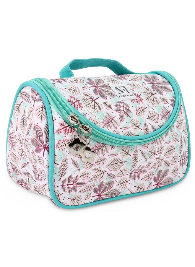 NFI essentials NFI essentials Floral Print Cosmetics Pouch Makeup Pouch Vanity Case Jewellery Pouch Stationery Pencil Case Travel Organiser Travel Pouch Bridal Gift (Y45), Multicolor  - Image 1