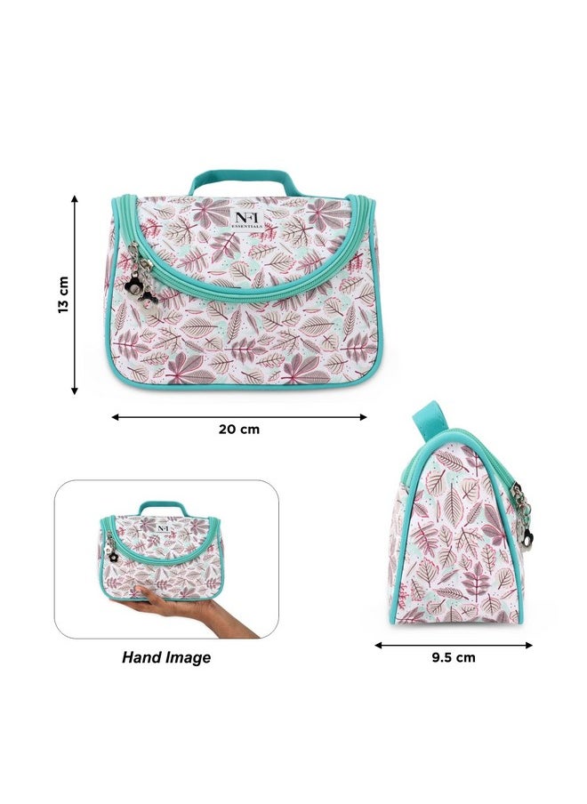 NFI essentials NFI essentials Floral Print Cosmetics Pouch Makeup Pouch Vanity Case Jewellery Pouch Stationery Pencil Case Travel Organiser Travel Pouch Bridal Gift (Y45), Multicolor  - Image 4