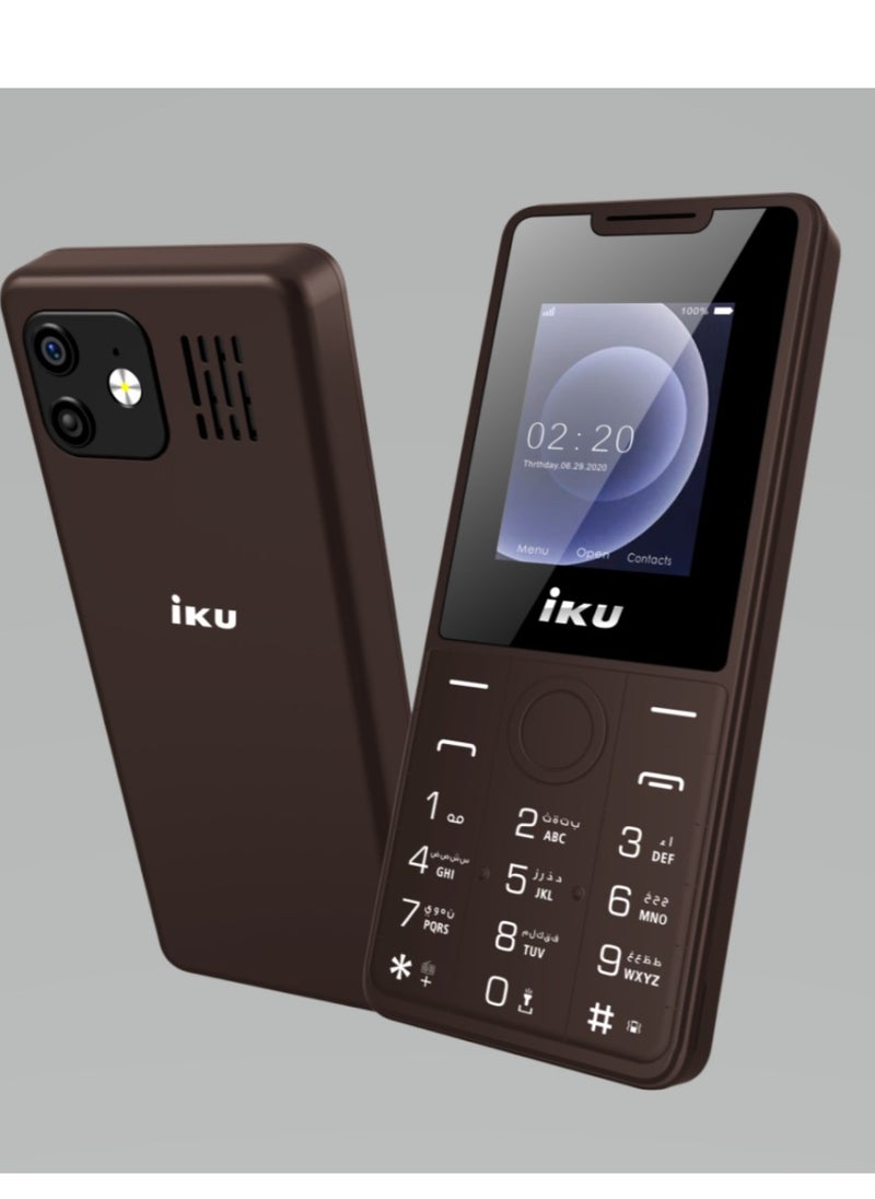 IKU S3 Dual SIM, 1.8 Inches Display, 32MB/32MB – Brown  - Image 2