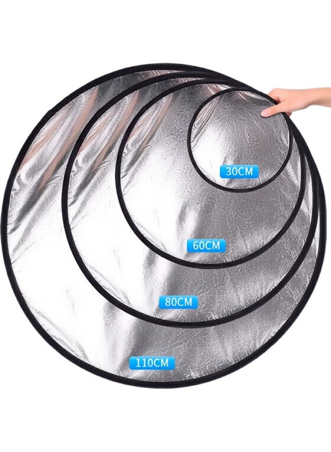 Dipple Dipuer 60Cm Two-In Reflector Photography Portable Fill Light, Foldable Fill Board, Portable Outdoor Photography Softbox, Gold Silver Black White Light Board, Shooting Prop - Image 2