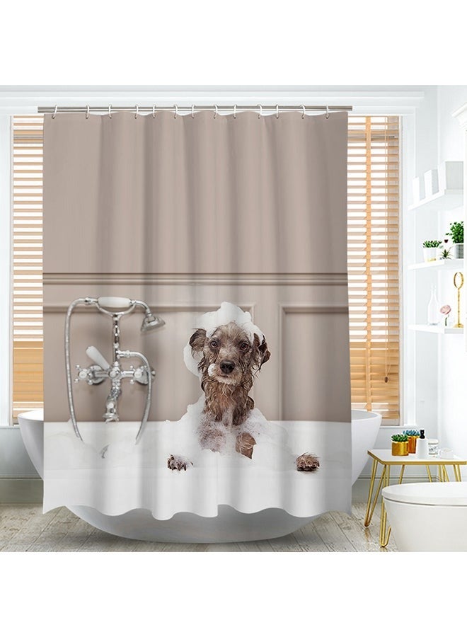 PEI  AN 3D Printed Bathroom Shower Curtain Multicolor 72x72cm 
