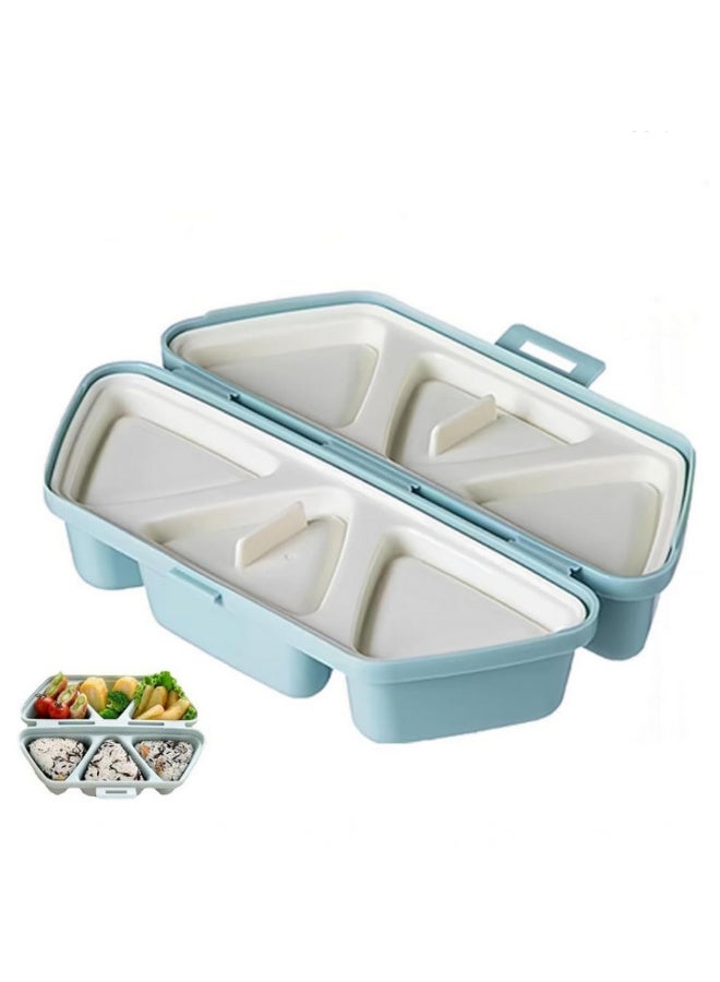 6 in 1 Rice Ball Mold Set Triangle Sushi Maker 6 at Once Cavity Press Foldable Design Non Stick Bottom for Picnic Daily Storing Sushi Making - Image 1