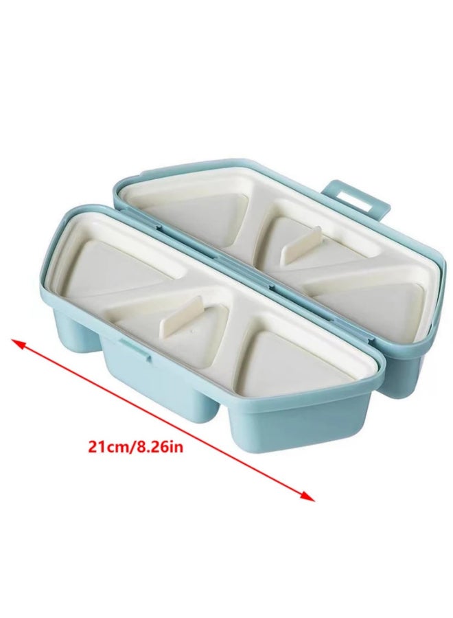 6 in 1 Rice Ball Mold Set Triangle Sushi Maker 6 at Once Cavity Press Foldable Design Non Stick Bottom for Picnic Daily Storing Sushi Making - Image 4