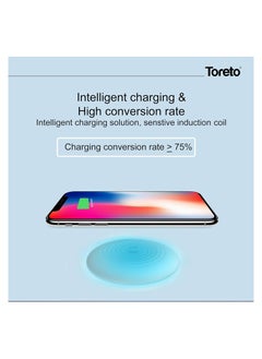 Toreto Toreto Magik-506, Qi-Certified Fast Wireless Charger, Charging Pad Compatible with iPhone/Samsung/LG/Android Mobile Phones (White)  - Image 4