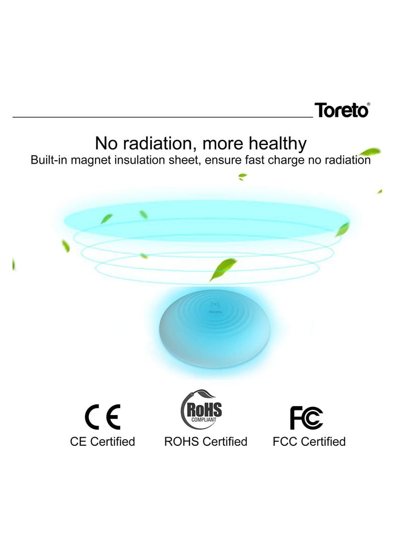 Toreto Toreto Magik-506, Qi-Certified Fast Wireless Charger, Charging Pad Compatible with iPhone/Samsung/LG/Android Mobile Phones (White)  - Image 2