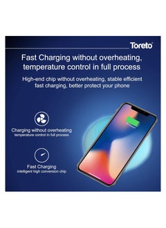 Toreto Toreto Magik-506, Qi-Certified Fast Wireless Charger, Charging Pad Compatible with iPhone/Samsung/LG/Android Mobile Phones (White)  - Image 5
