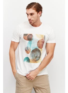 Tailored Recreation Men Crew Neck Short Sleeves Graphic Print T-Shirt, White  - Image 1