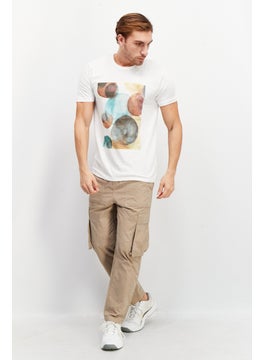 Tailored Recreation Men Crew Neck Short Sleeves Graphic Print T-Shirt, White  - Image 4