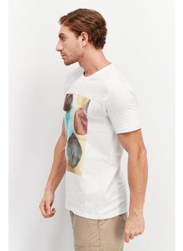 Tailored Recreation Men Crew Neck Short Sleeves Graphic Print T-Shirt, White  - Image 2