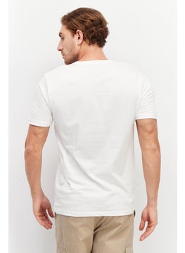 Tailored Recreation Men Crew Neck Short Sleeves Graphic Print T-Shirt, White  - Image 3