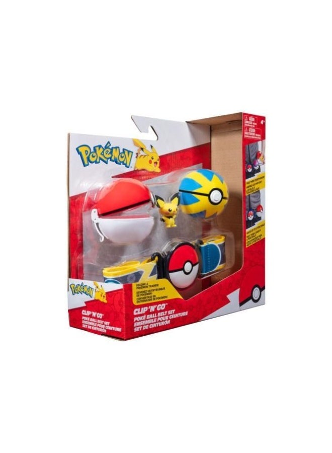 Pokemon Clip N Go Belt Set - Perfectly Paired With Pokemon Pokeball & 5 & 8-Cm Fighting Figure PKW3647 - Image 2