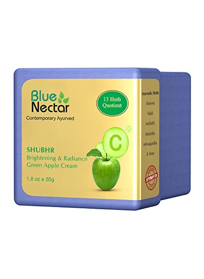 Blue Nectar كريم وجه طبيعي بفيتامين C للرجال مع تفاح أخضر | مرطب وجه أيورفيدي لبشرة متألقة - Image 1
