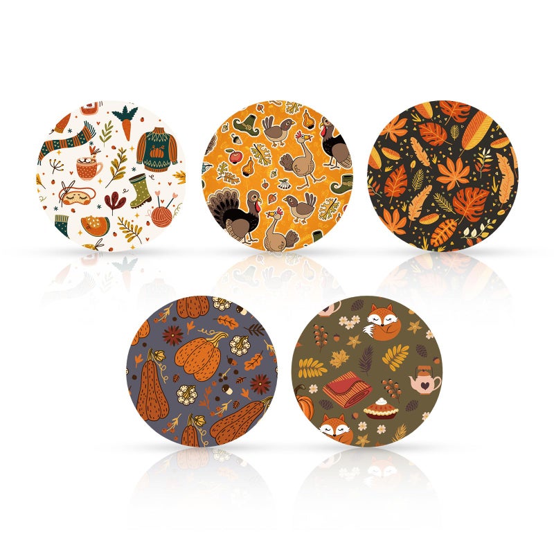 XIHIRCD 10pcs Sensor Covers for Libre 2/Libre 3, Non-Woven Fabric Sensor Patches Waterproof Breathable Thanksgiving Style Over Patches Accessories - Image 1