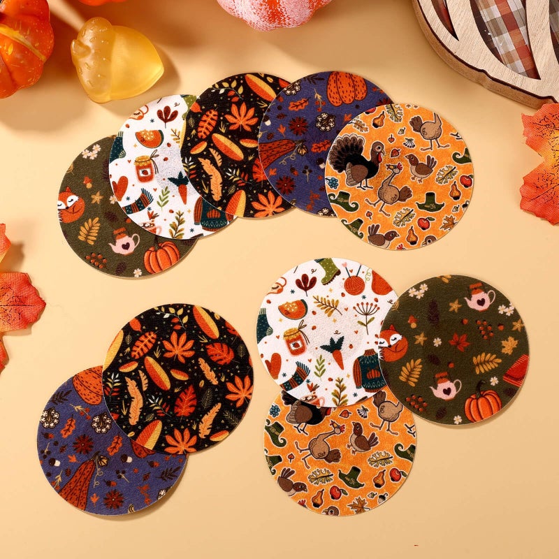 XIHIRCD 10pcs Sensor Covers for Libre 2/Libre 3, Non-Woven Fabric Sensor Patches Waterproof Breathable Thanksgiving Style Over Patches Accessories - Image 3