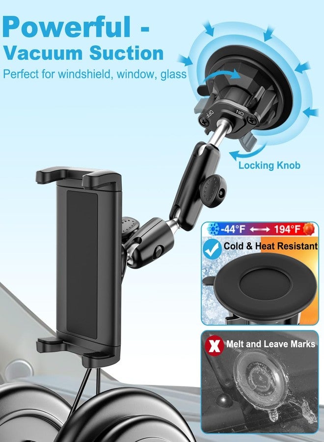 Dosvsi Z Fold Car Holder, [Super Suction Cup] Dashboard Windshield Mount for Foldable Phone, 360° Metal Arm Truck Tablet Phone Stand for Galaxy Z Fold 7 6 5 4 3 2, Pixel Fold, 4-13" iPad, Tab, iPhone - Image 4