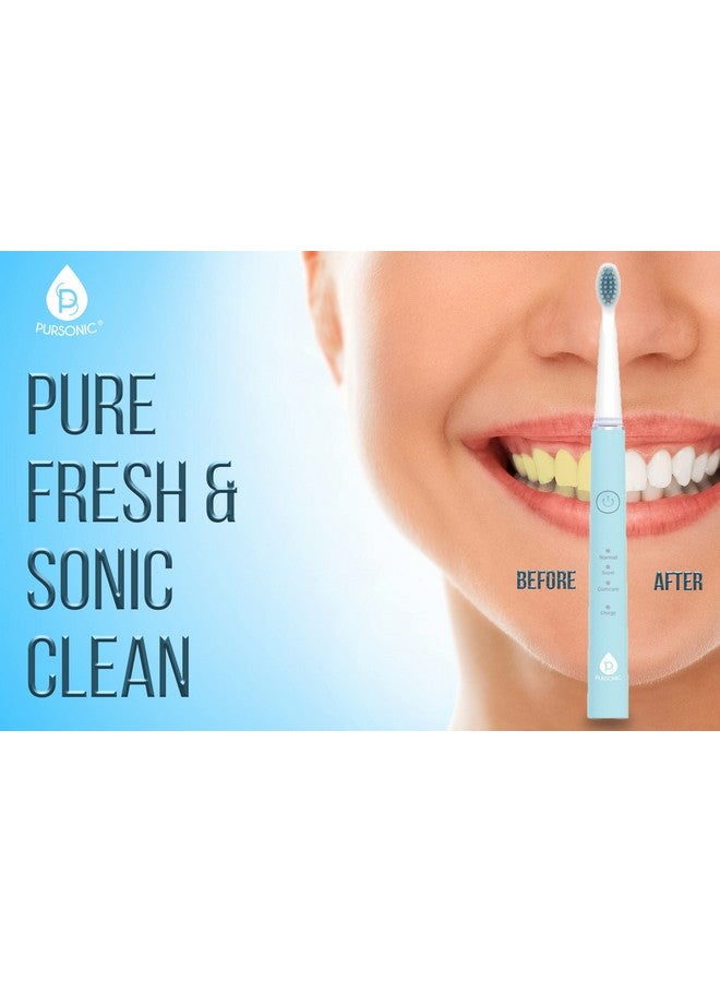 Pursonic Whitening USB Rechargeable Sonic Toothbrush-12 Brush Heads!- 38,000 Brush Strokes Per Minute-3 Brushing Modes with 2 Minute Auto Timer (Green) - Image 5