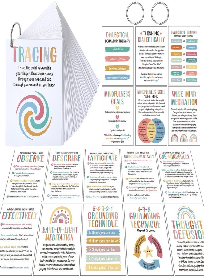 Marspark Marspark 48 Pcs DBT Flashcards - Dialectical Behavior Therapy ...
