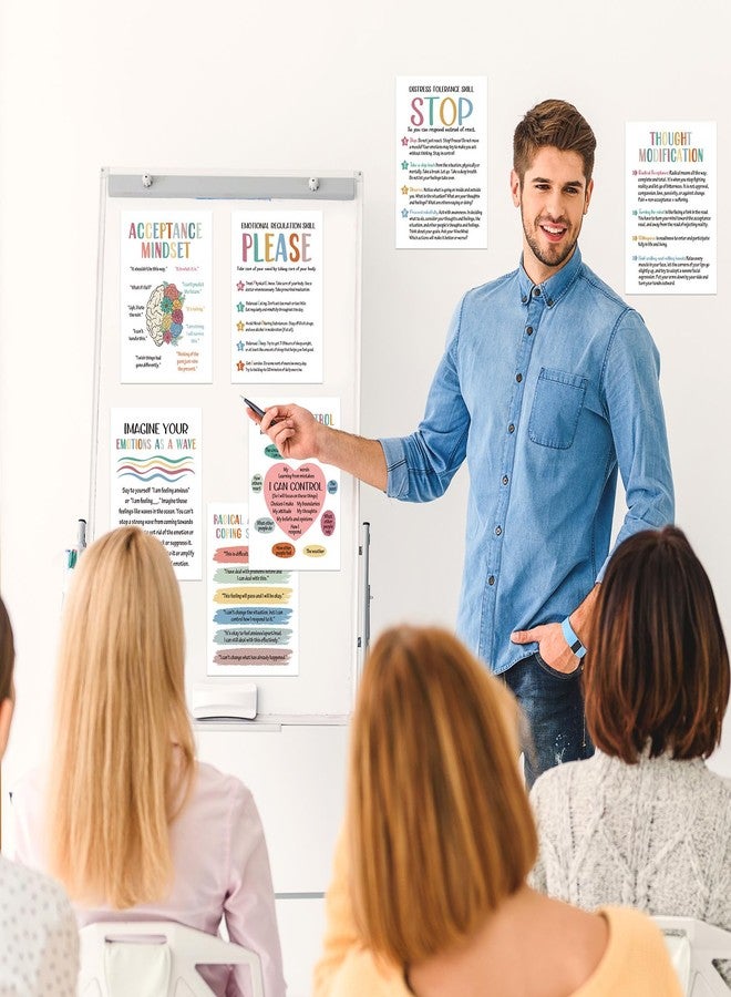 Marspark 48 Pcs DBT Flashcards - Dialectical Behavior Therapy Coping Skills Cards with Binder Rings, Anxiety Coping Skills, Cognitive Distortions, DBT Affirmations Mental Health Counseling Card Deck - Image 3