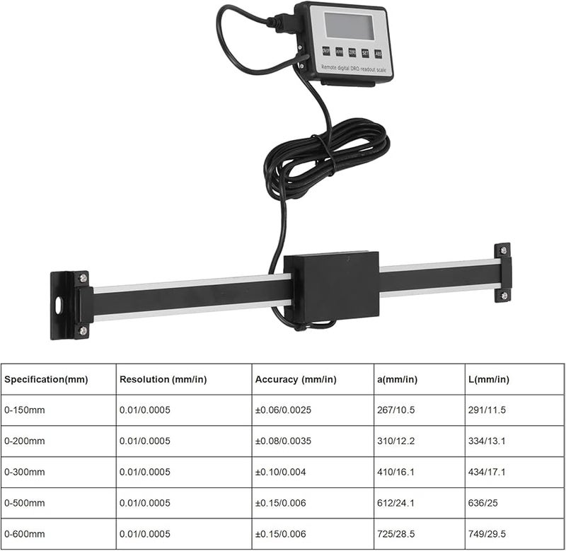 Digital Readout Linear Scale 0 300mm For Lathe And Milling Machine - Image 3