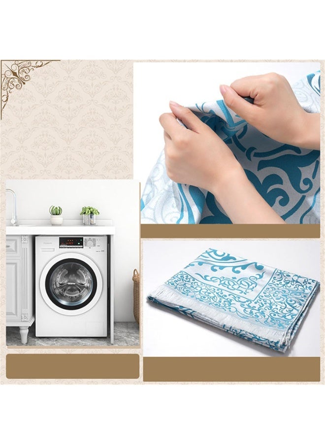 Islamic Prayer Mat Set, Foldable Muslim Prayer Rug with Prayer Tasbih Beads, Beautifull Pouch – Soft Travel , Gift Set for Ramadan, Hajj, Umrah for Men & Women - Image 3