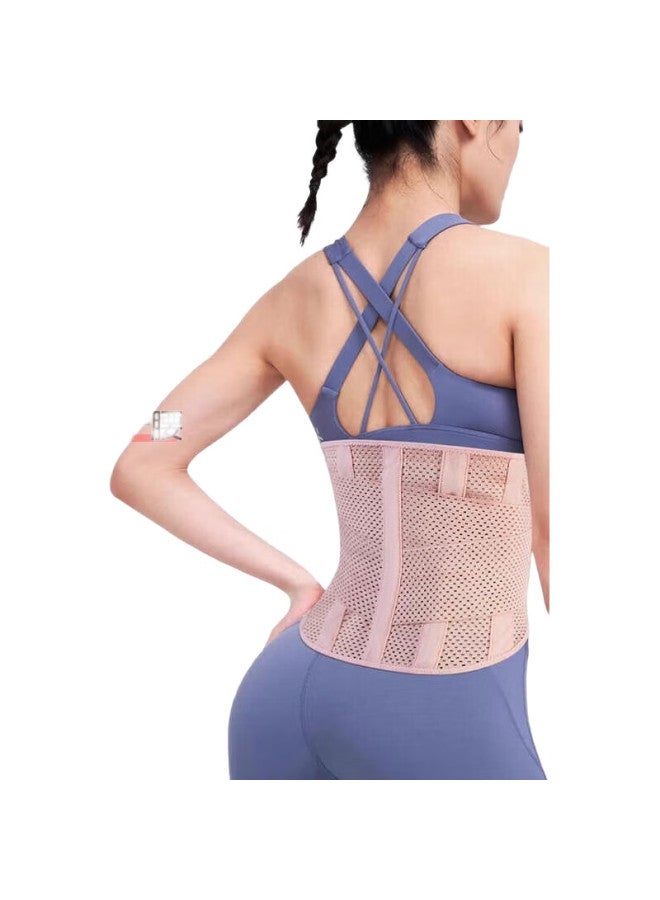 Keep Waist Support Belt For Women, Sports Fitness Running Support, Rehabilitation Medical Back Pain, Lumbar Strain, Deep Squat, Deadlift Training Waist Brace, Pink, S - Image 2