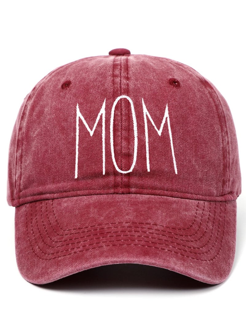 Mordely Mom Hats, Mom Birthday Gifts from Daughter Son, Funny Embroidered Adjustable Baseball Cap - Image 1