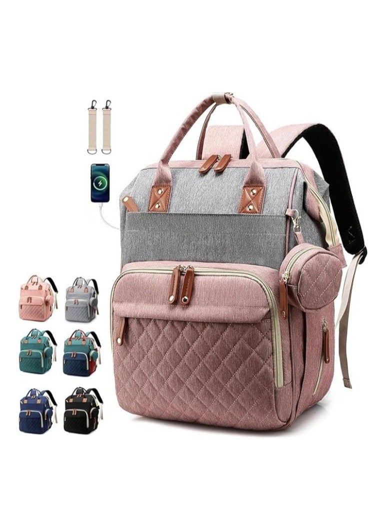 16 Pockets Diaper Bag Backpack Baby Bag, Baby Girl Boy Diaper Bag for Dad Mom - Image 1