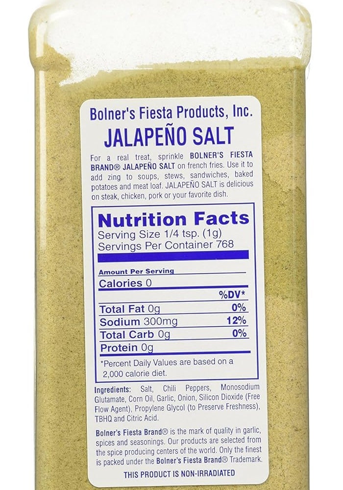 Fiesta Bolner's Extra Fancy Jalapeno Salt - 30 Oz - Image 2