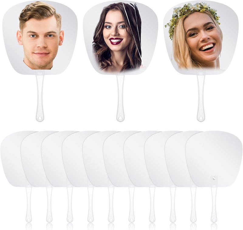 Sratte 10 Pcs Big Head Cutout Custom Wedding Fan Props Face Cutout Face on a Stick Photo Party Decoration for Wedding Graduation Birthday Party Thermal Sublimation - Image 1