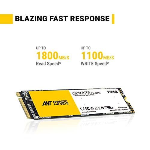 Ant Esports 690 Neo Pro M.2 NVME 256GB محرك أقراص الحالة الصلبة الداخلي/SSD مع محرك NMVE PCIe Gen3x4 يدعم معيار PCI Express 3.1، سرعات تصل إلى قراءة/كتابة - 3100/1800 ميجابايت/ثانية متوافق مع الحاسوب الشخصي واللابتوب - Image 5