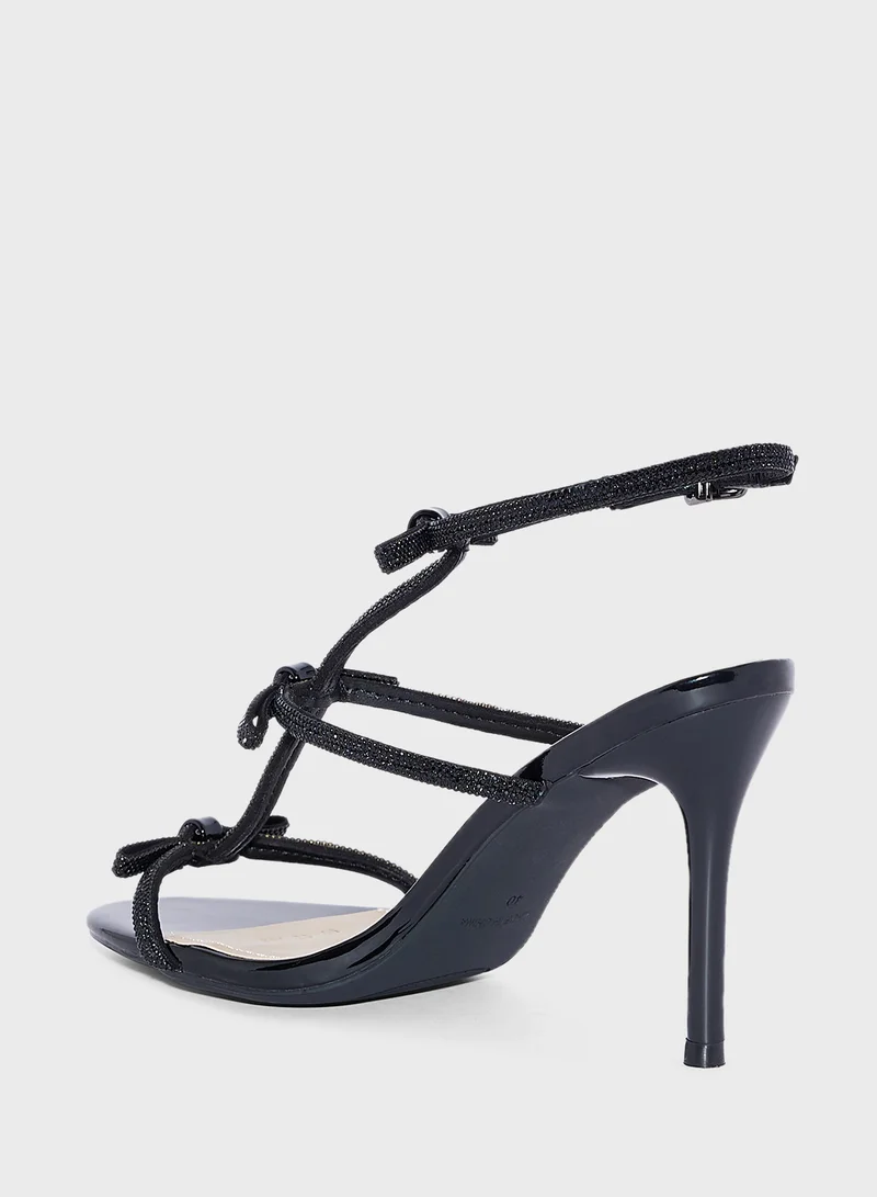 ايلا ليمتد اديشن Diamante Bow  Ankle Strap Heel Sandal