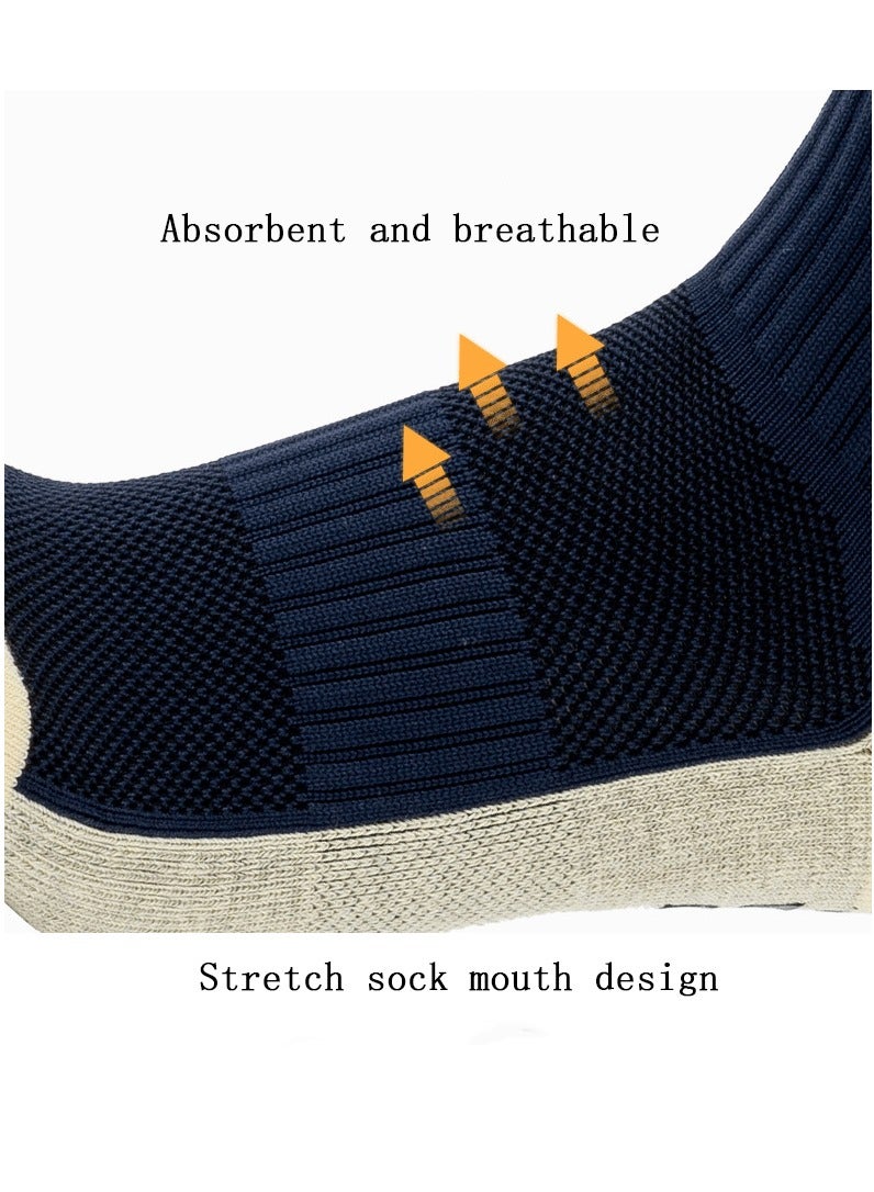Generic Adult Men's Skid proof Soccer and Basketball Socks,Black - Image 4