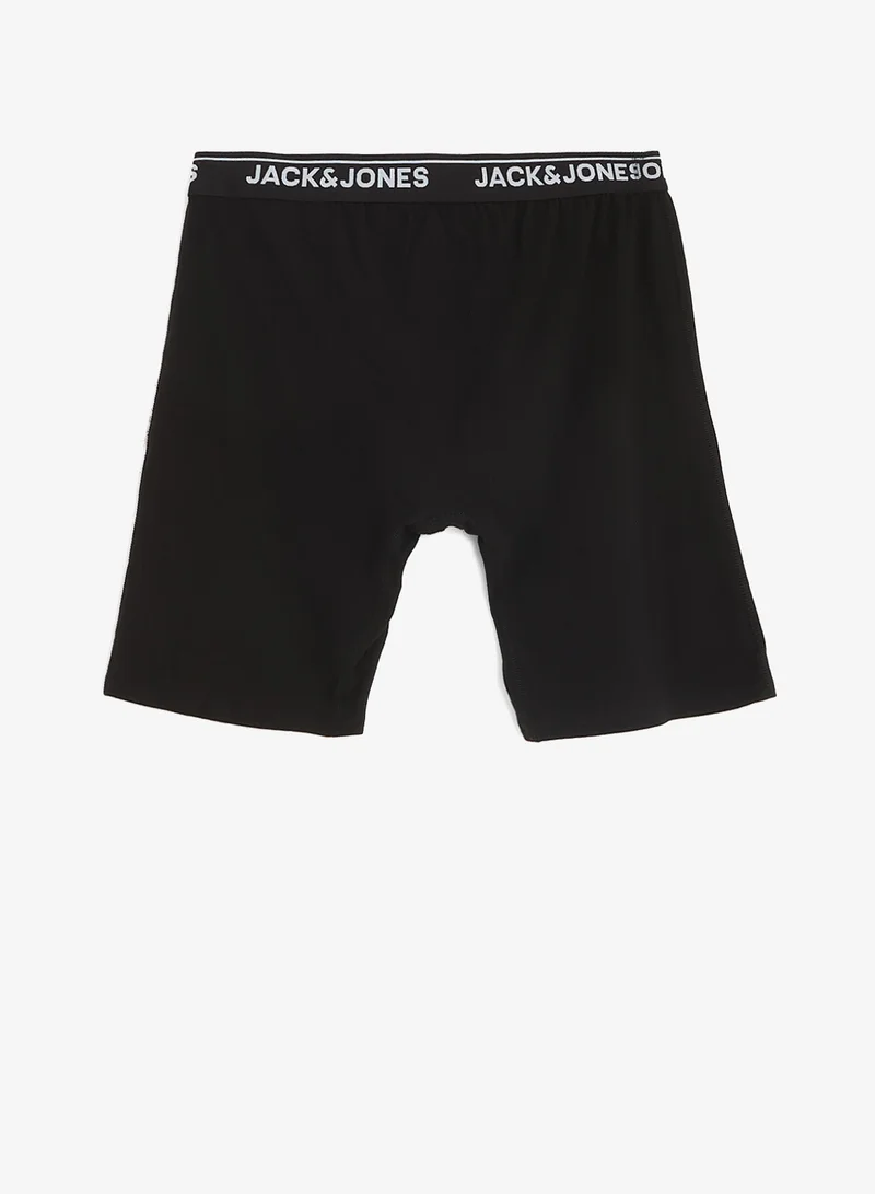 جاك اند جونز ثلاث قطع سراويل داخلية رجالية كبيرة الحجم بشعار