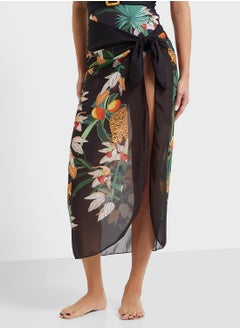 ELLA Tropical Print Swimsuit & Beach Sarong  - Image 4